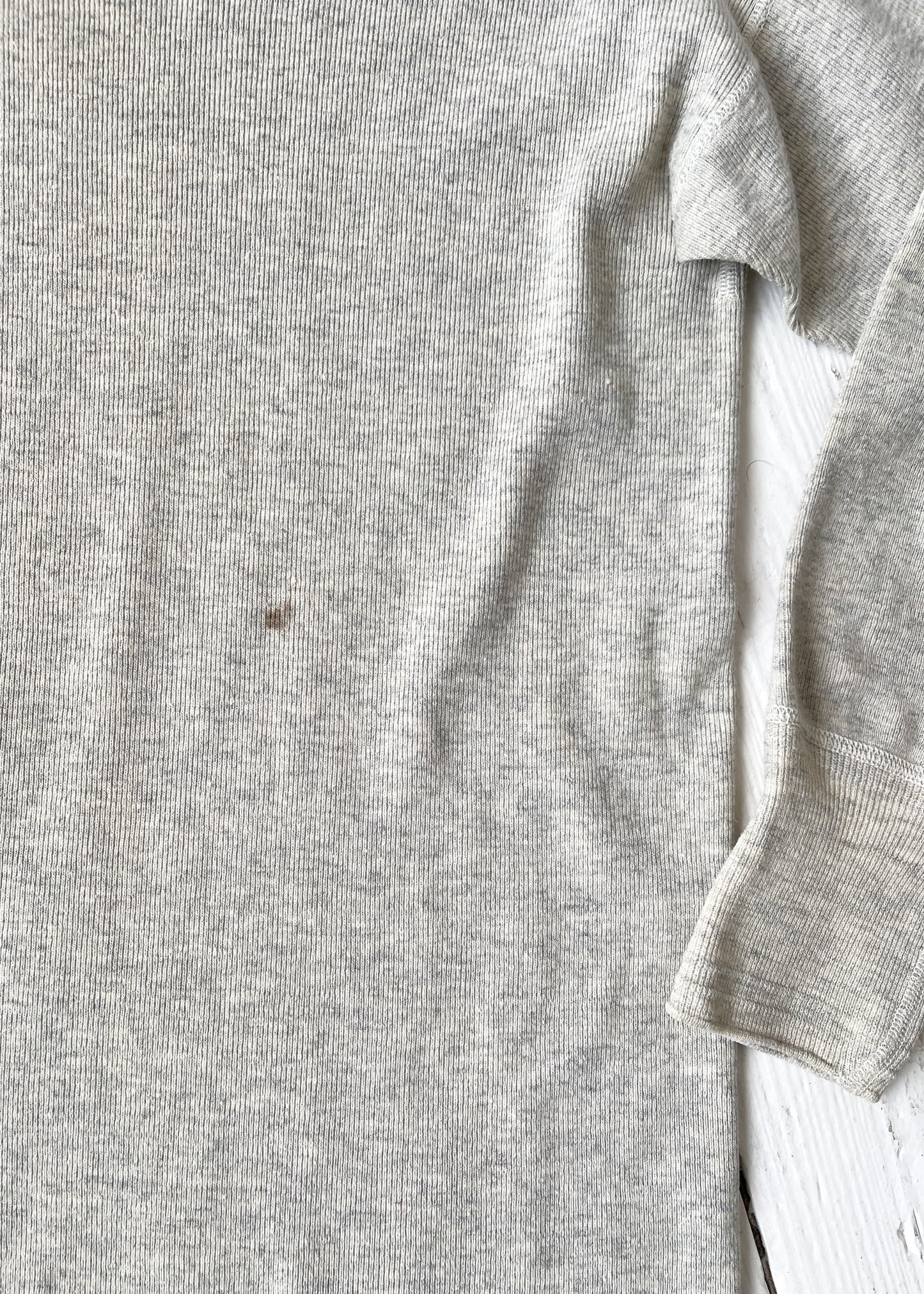 Vintage 1940s Heathered Grey Thermal Top