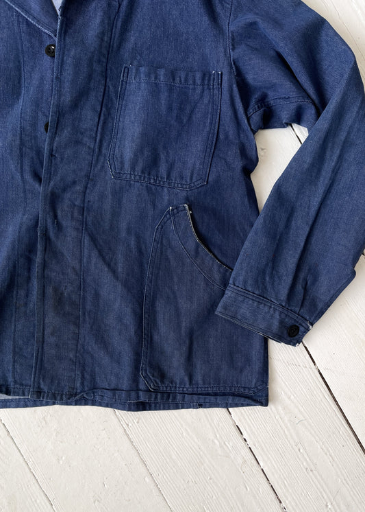 1960s French Denim Work Jacket