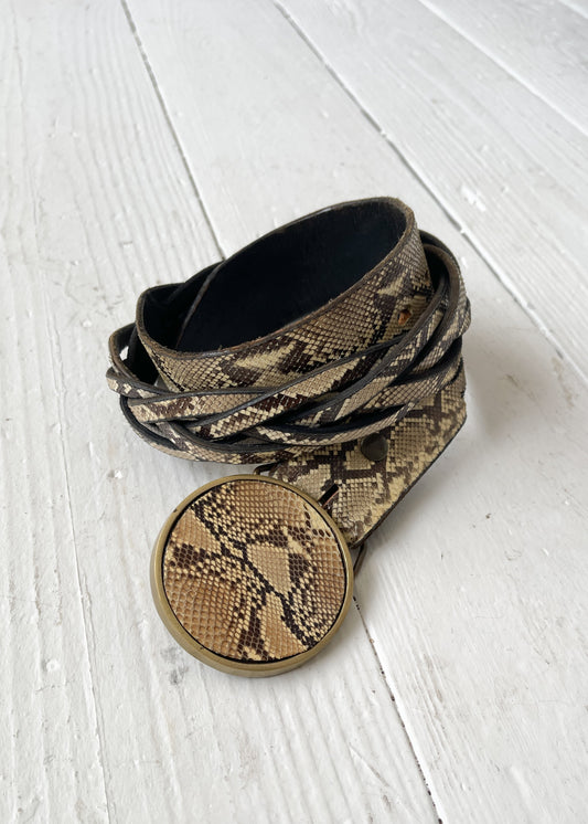 Vintage 1970s Snakeskin Belt