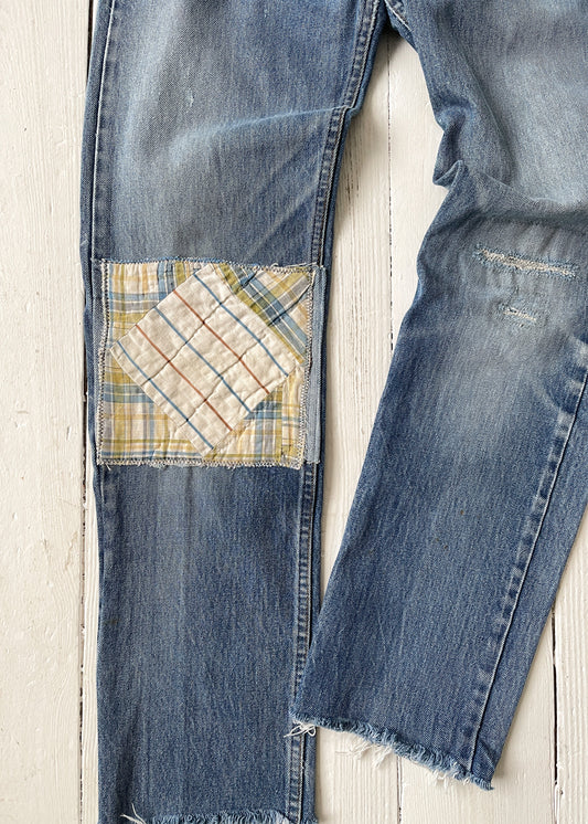 Vintage 1970s Patched Levi's 505 Jeans