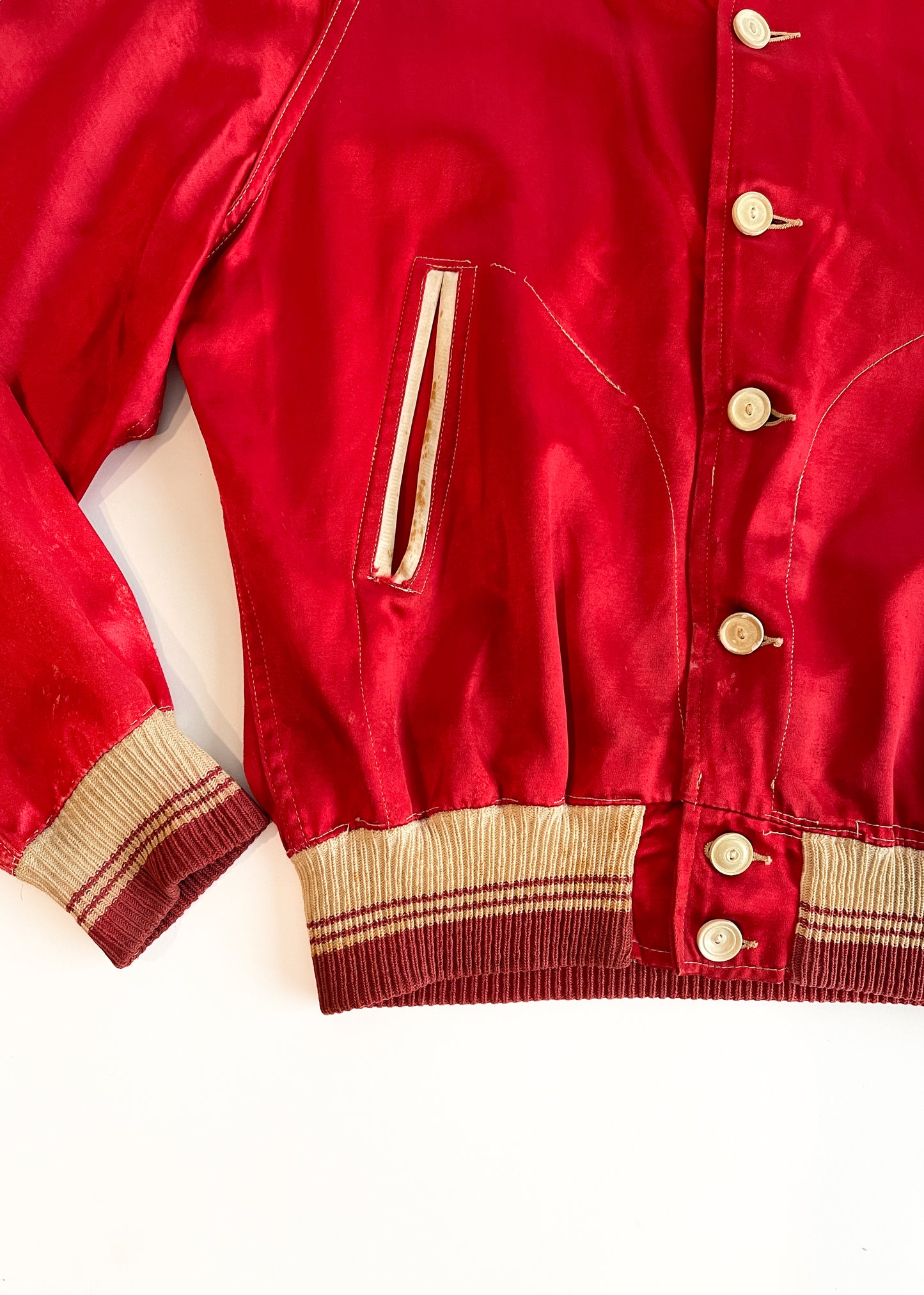 Vintage 1930s Lucky Strike Satin Jacket
