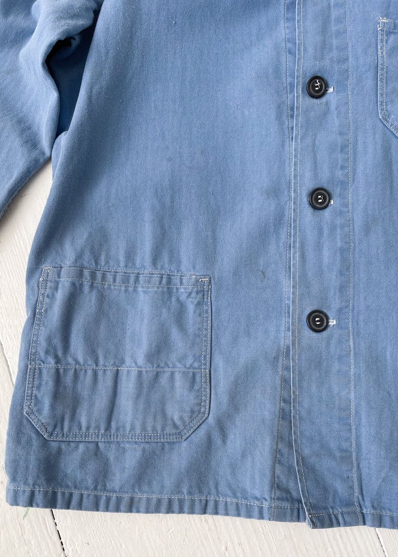 Vintage European Light Blue Workwear Jacket