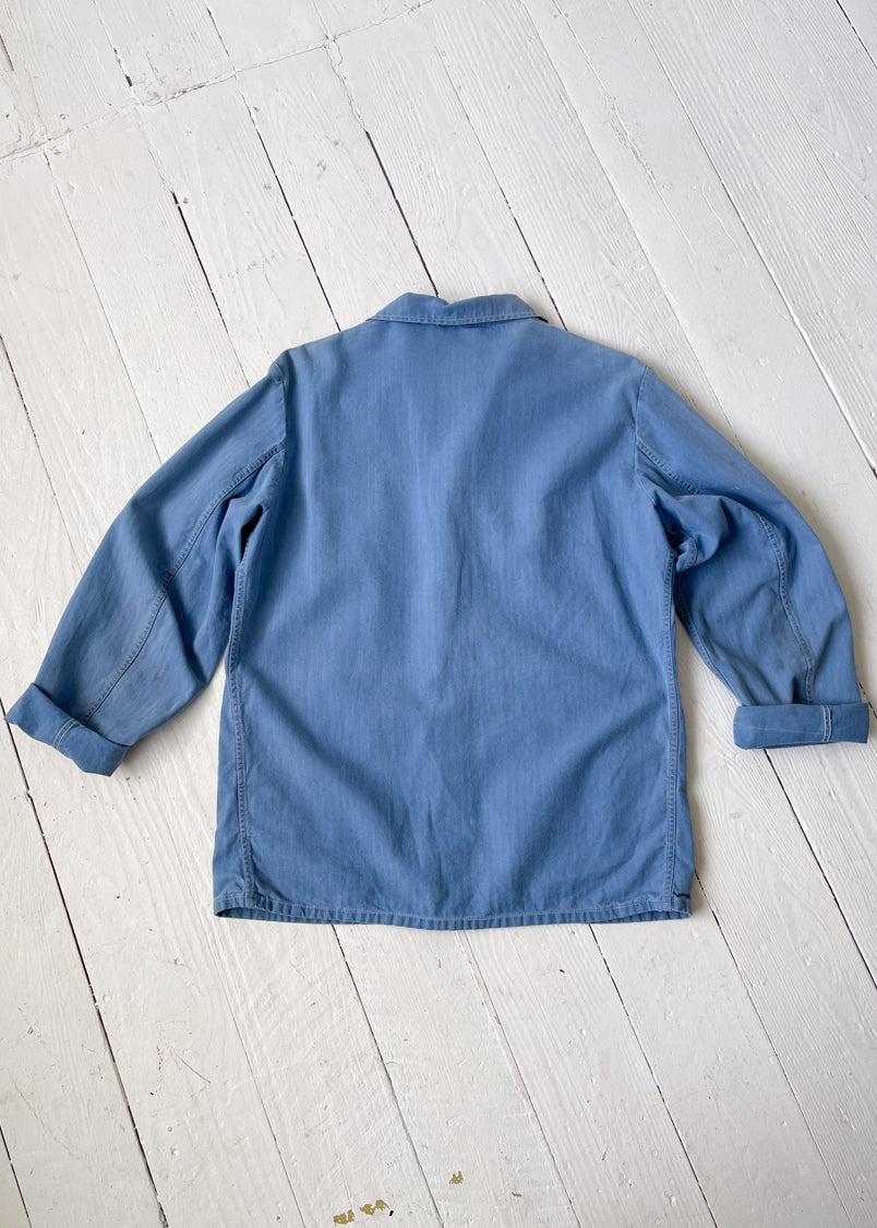 Vintage European Light Blue Workwear Jacket