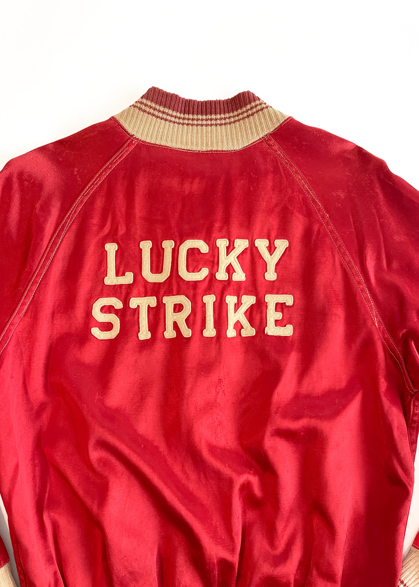 Vintage 1930s Lucky Strike Satin Jacket