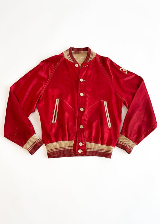Vintage 1930s Lucky Strike Satin Jacket