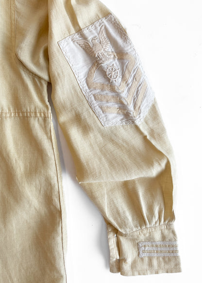 1920s Linen Midi Sailor Top