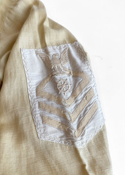 1920s Linen Midi Sailor Top