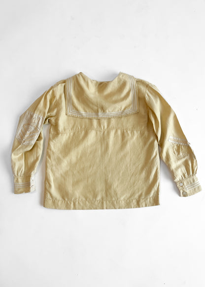 1920s Linen Midi Sailor Top