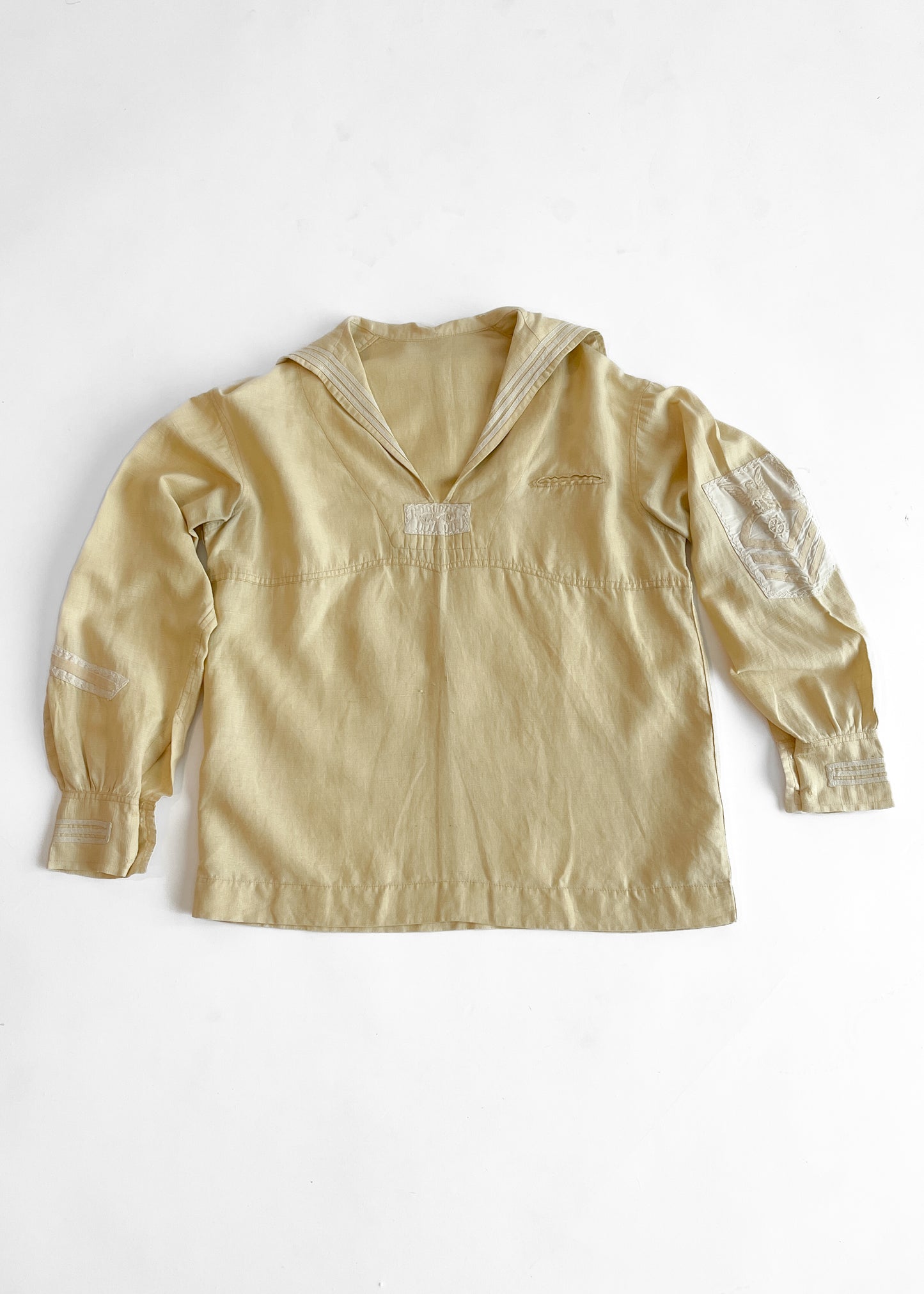 1920s Linen Midi Sailor Top