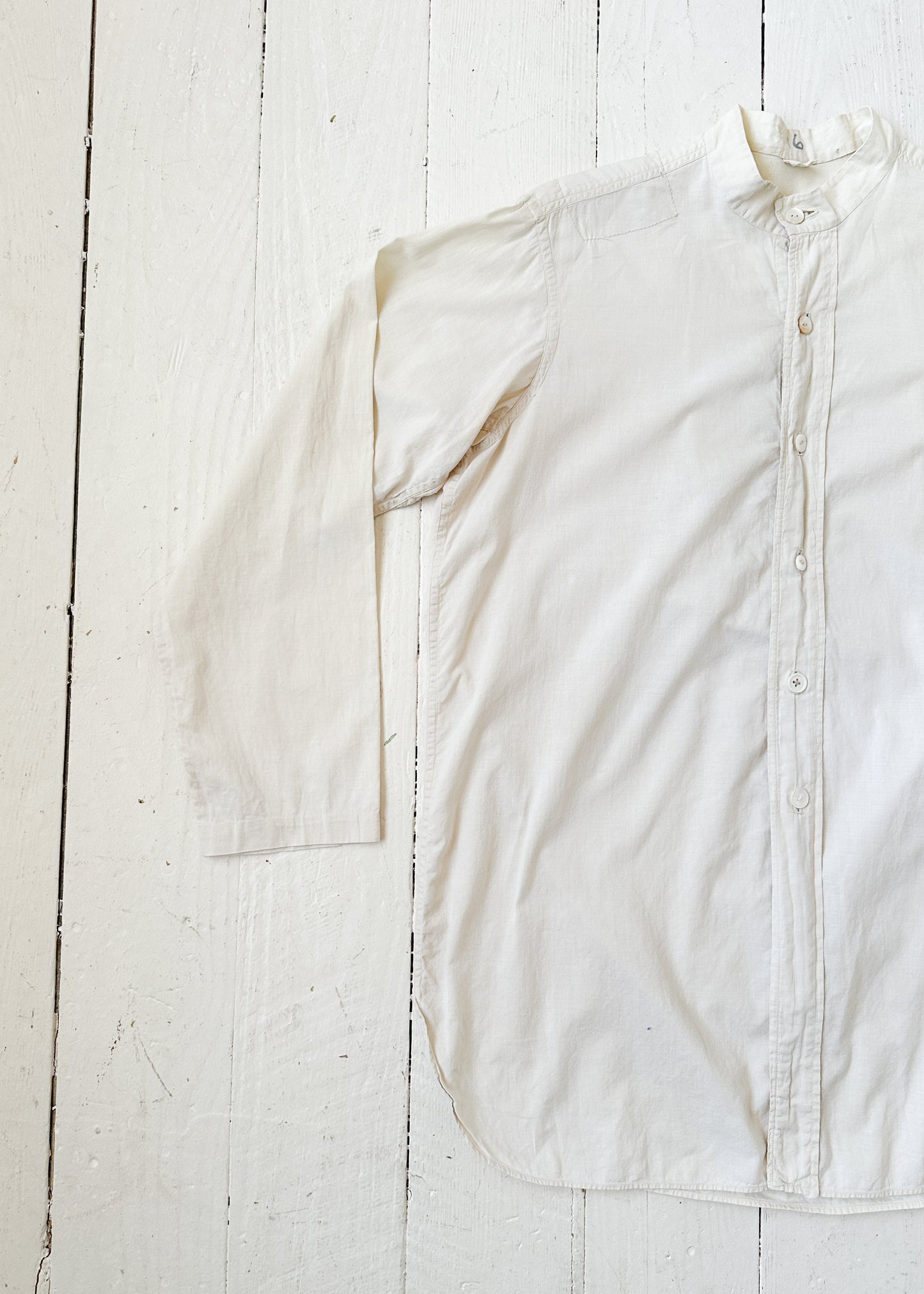 Vintage 1930s European Collarless Work Shirt