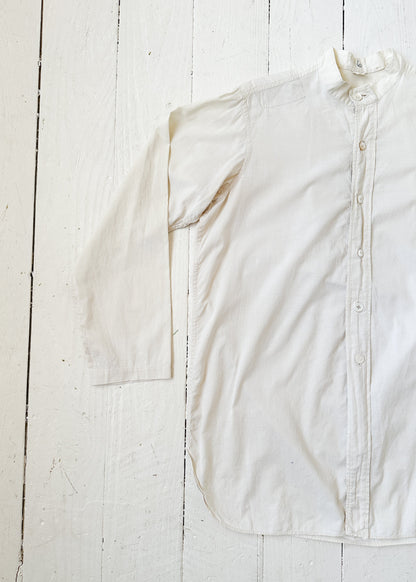 Vintage 1930s European Collarless Work Shirt