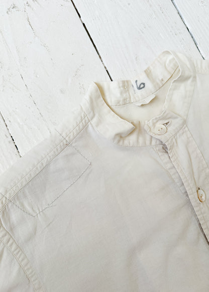 Vintage 1930s European Collarless Work Shirt