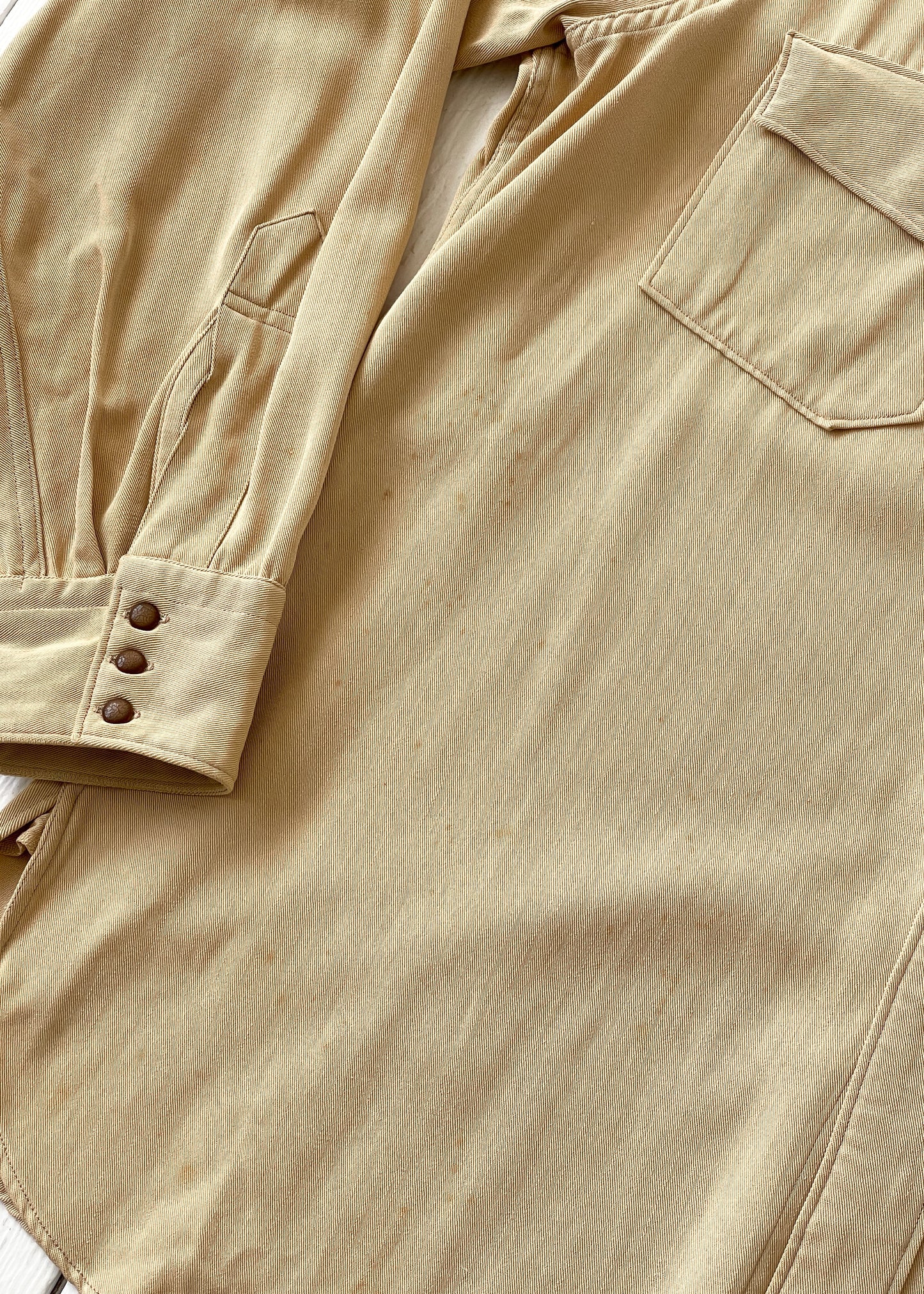 Vintage 1940s Gabardine Work Shirt