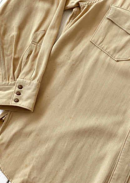 Vintage 1940s Gabardine Work Shirt
