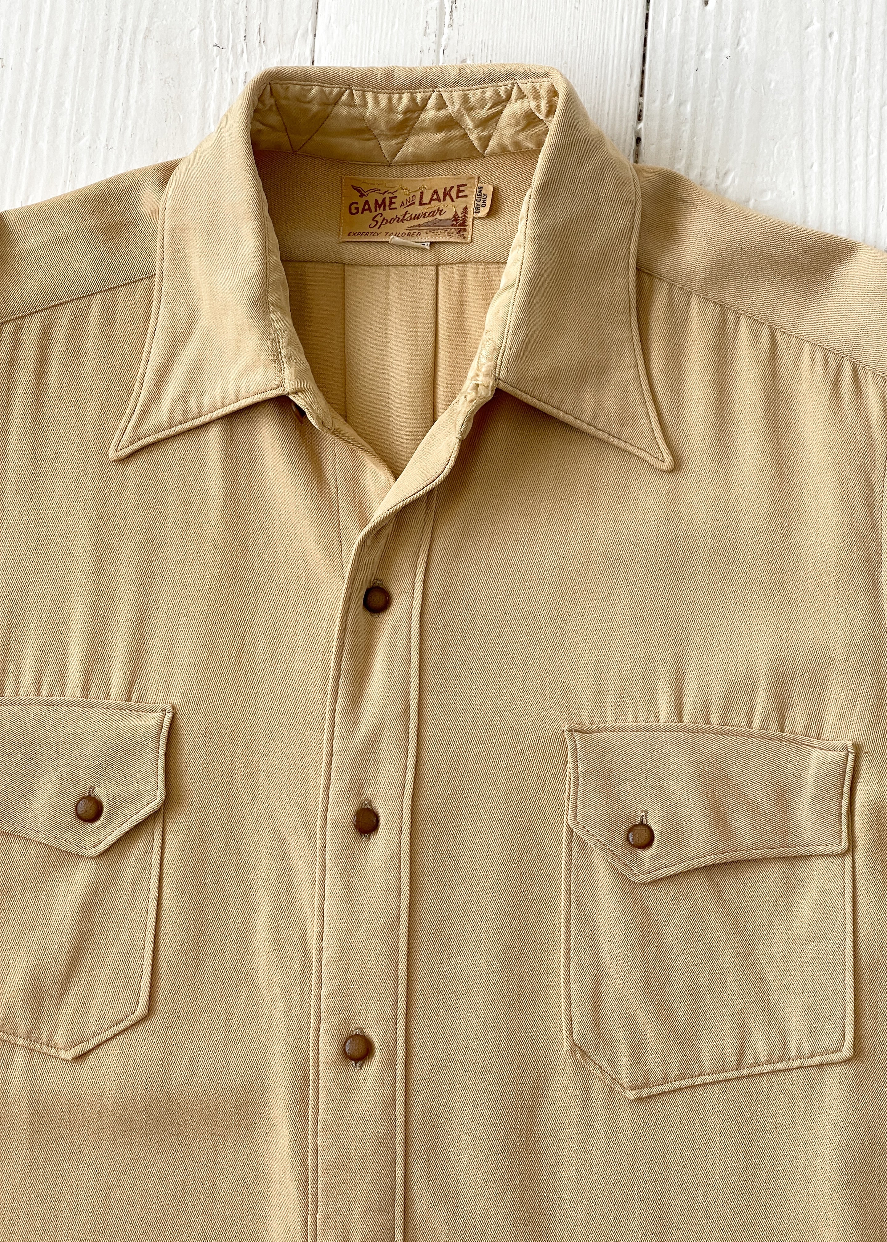 Vintage 1940s Gabardine Work Shirt – Trust Luck Vintage