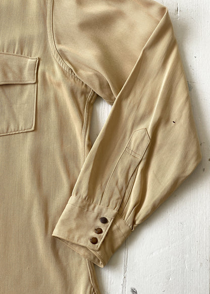 Vintage 1940s Gabardine Work Shirt