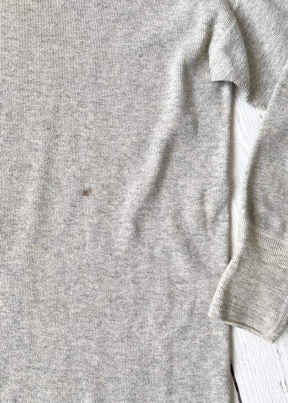 Vintage 1940s Heathered Grey Thermal Top