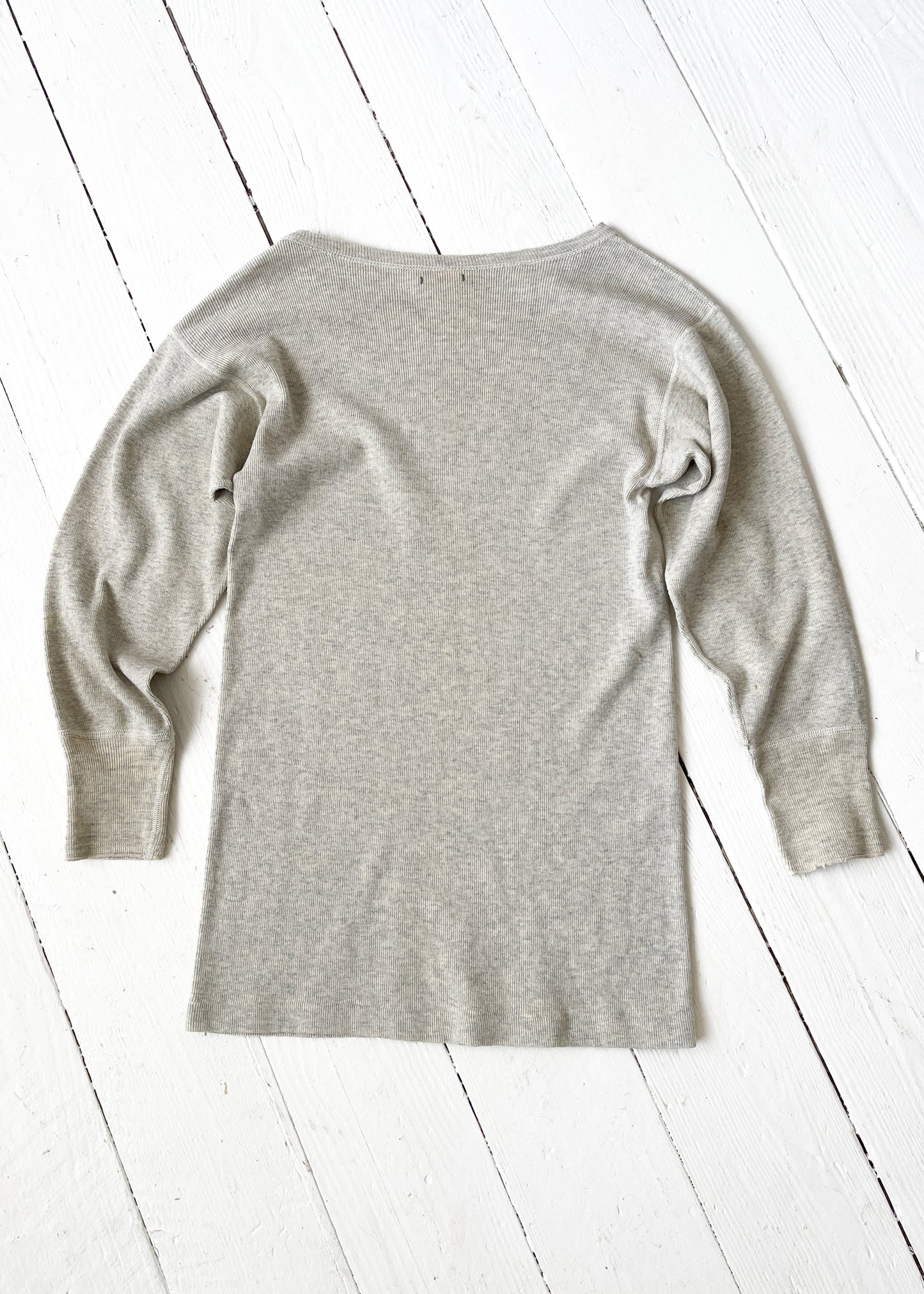 Vintage 1940s Heathered Grey Thermal Top