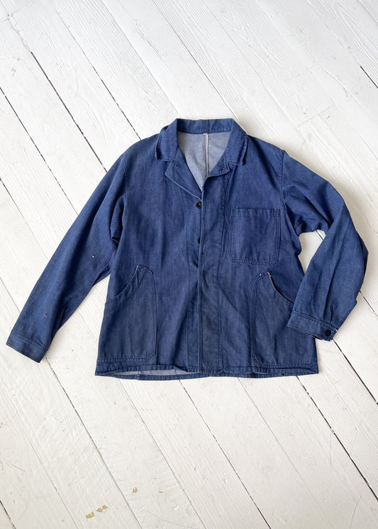 1960s French Denim Work Jacket