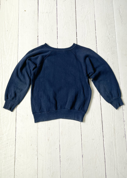 Vintage 1960s Navy Raglan Sweatshirt