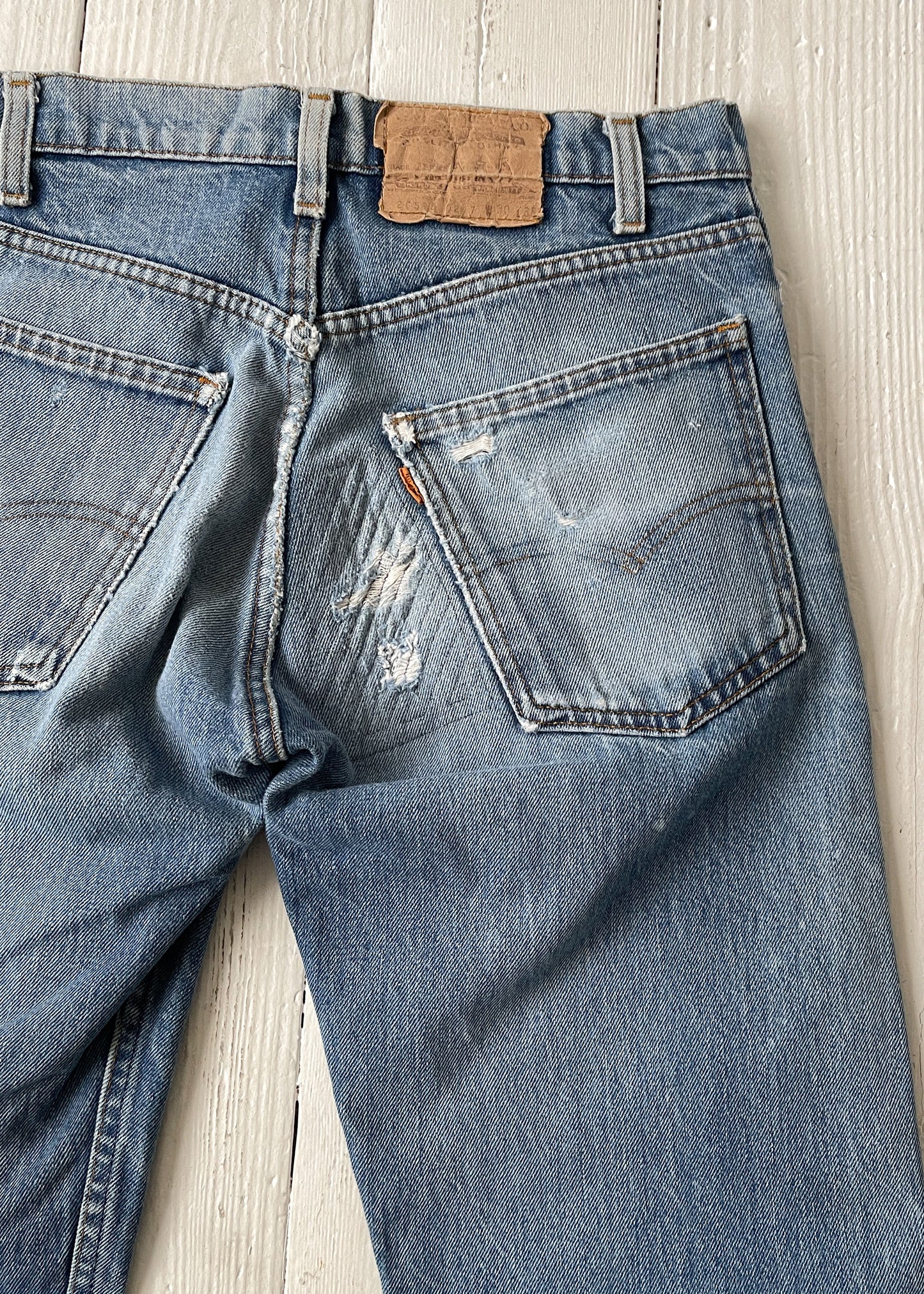 Vintage 1970s Patched Levi's 505 Jeans