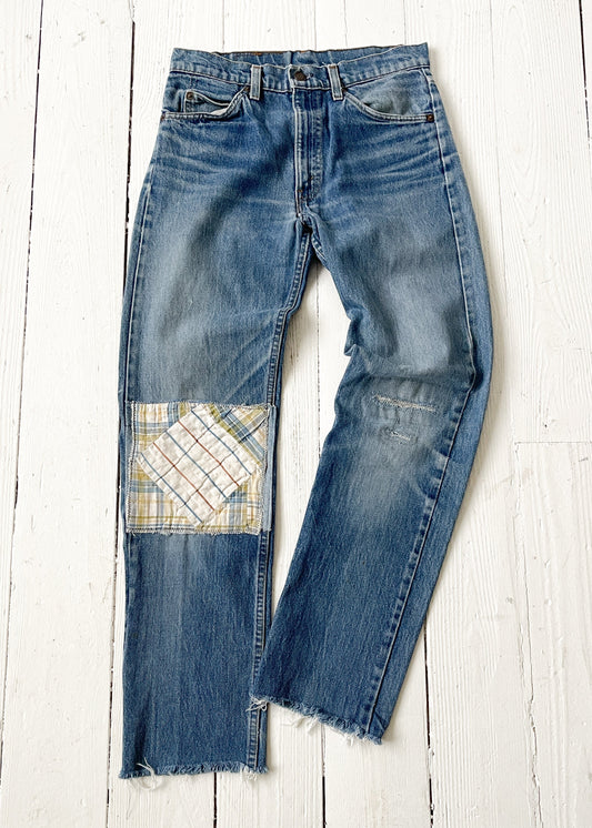 Vintage 1970s Patched Levi's 505 Jeans