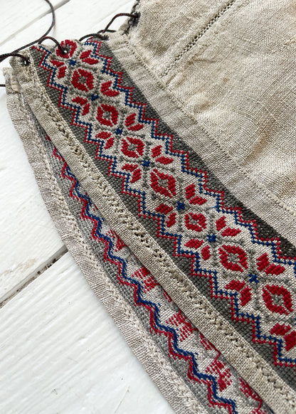 Antique 1910s Embroidered Sailor Top with Tassels