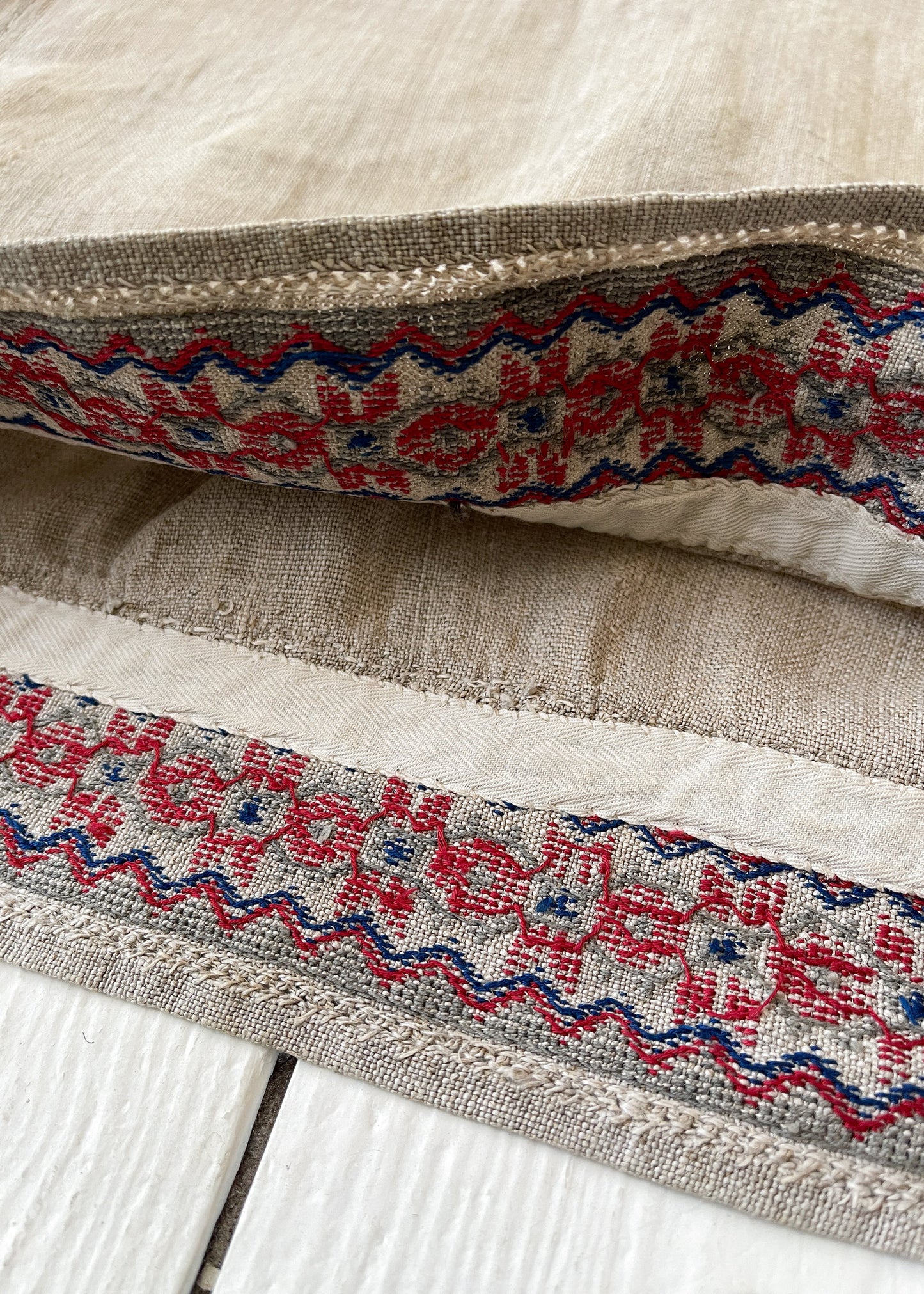 Antique 1910s Embroidered Sailor Top with Tassels