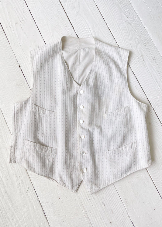 Vintage 1920s Cotton Layering Vest