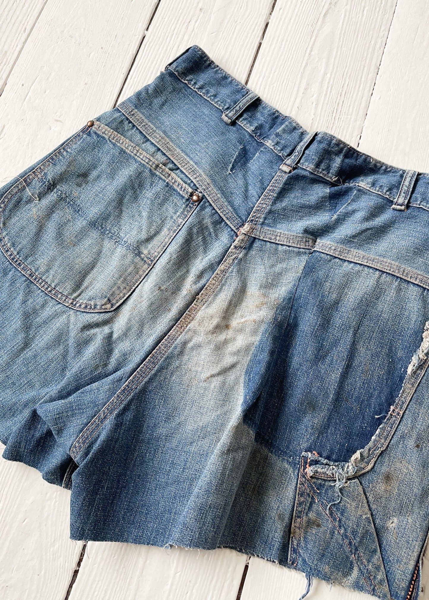 Vintage 1950s Carpenter Jeans Cut Off Shorts