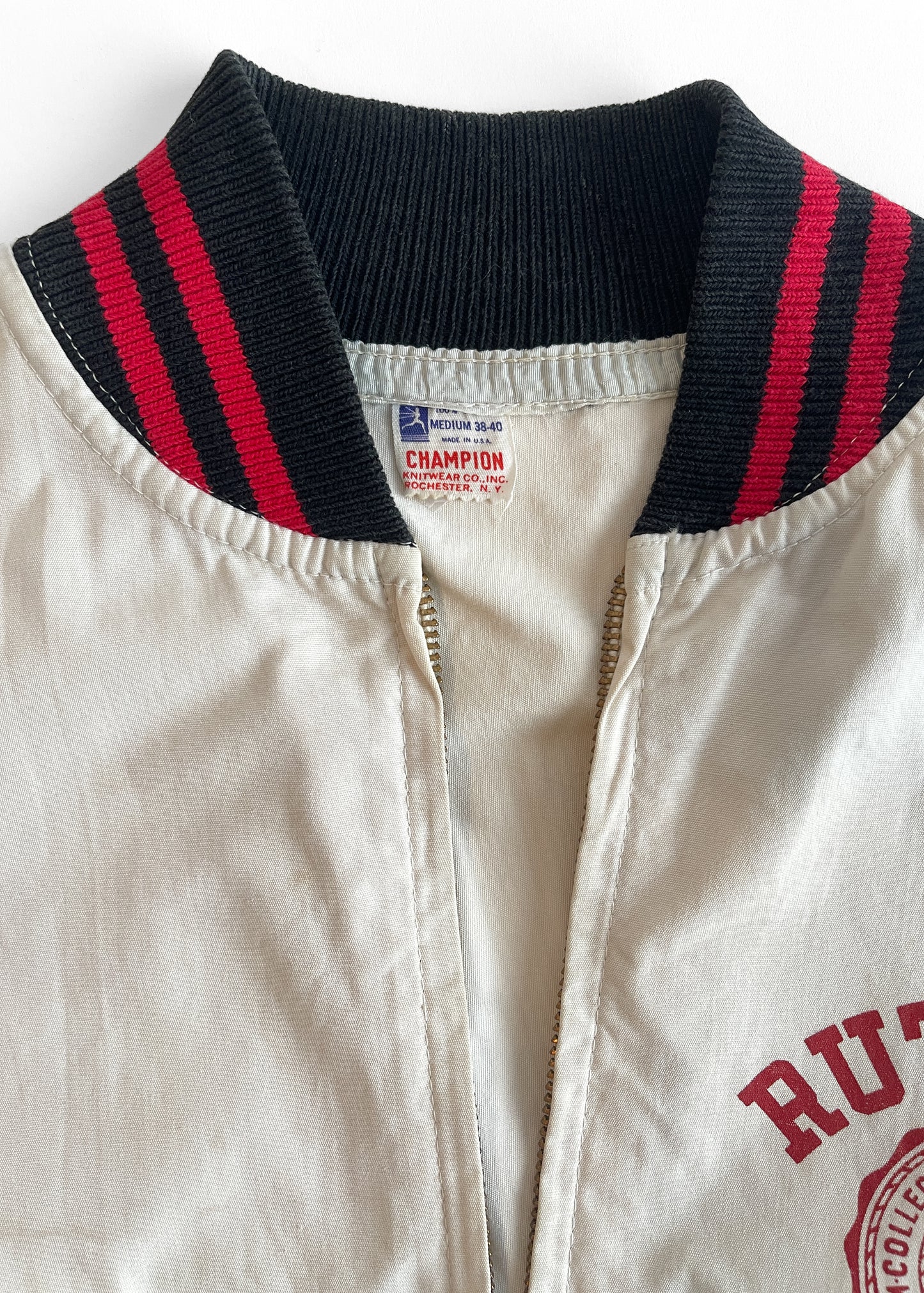 1960s Rutgers Cotton Windbreaker Jacket