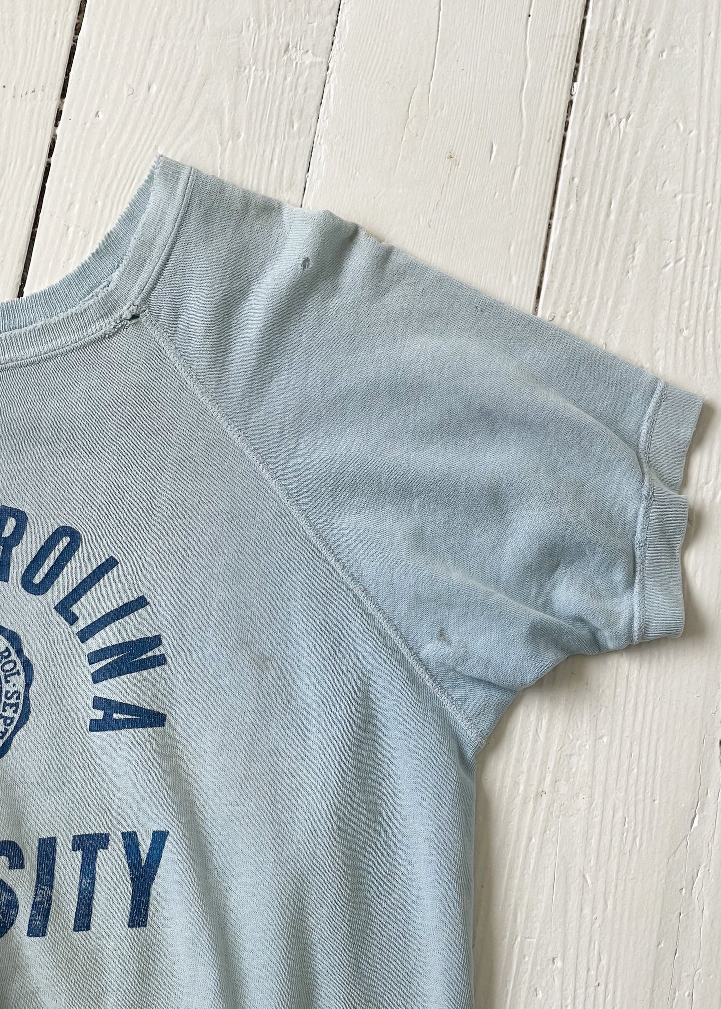 Vintage 1960s UNC Chapel Hill Short Sleeve Sweatshirt
