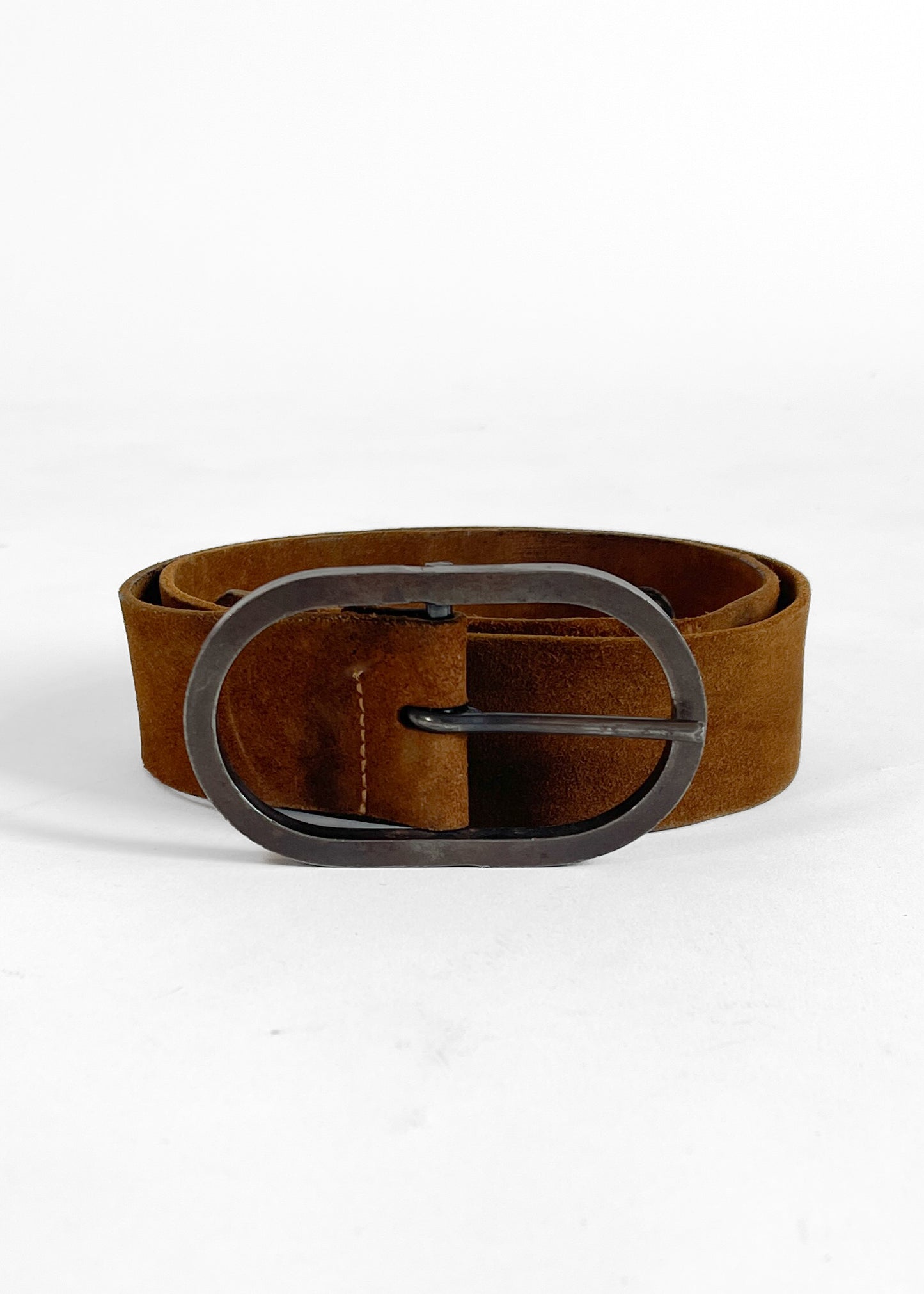 Vintage 1970s Suede Belt with Steel Buckle