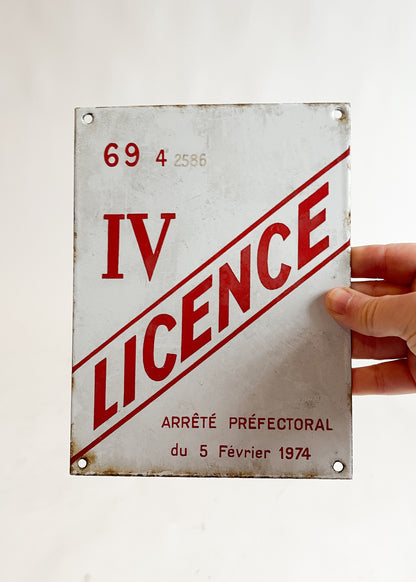 1970s French Enamel Parking Sign