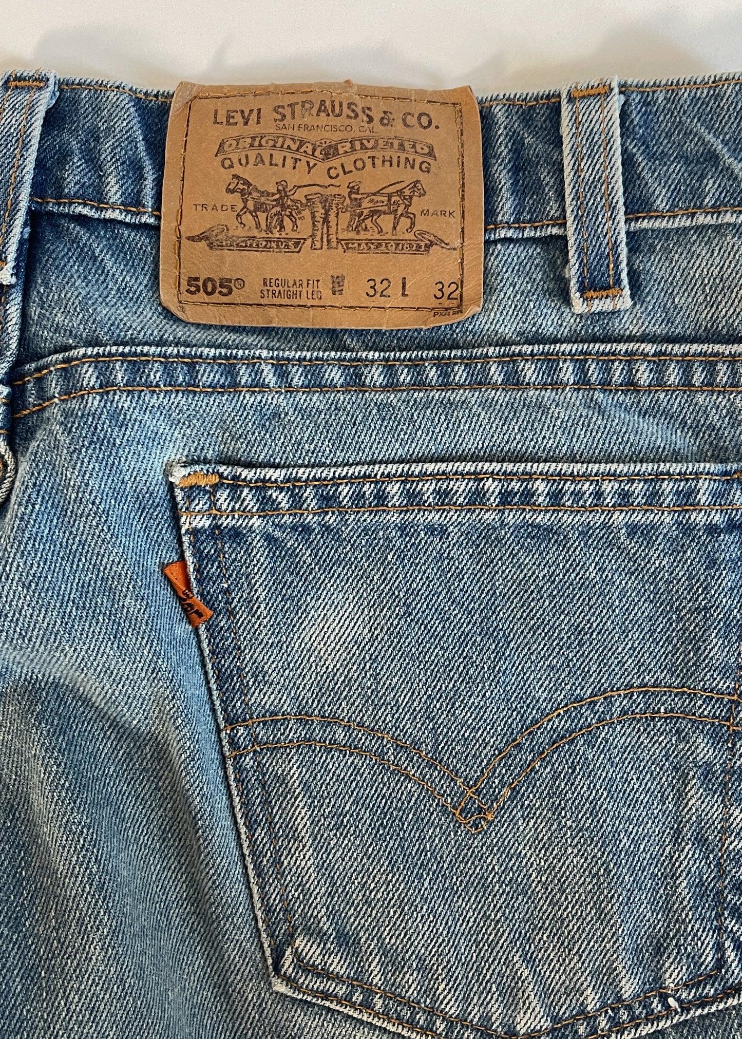 1980s Levi's 505 Orange Tab Jeans