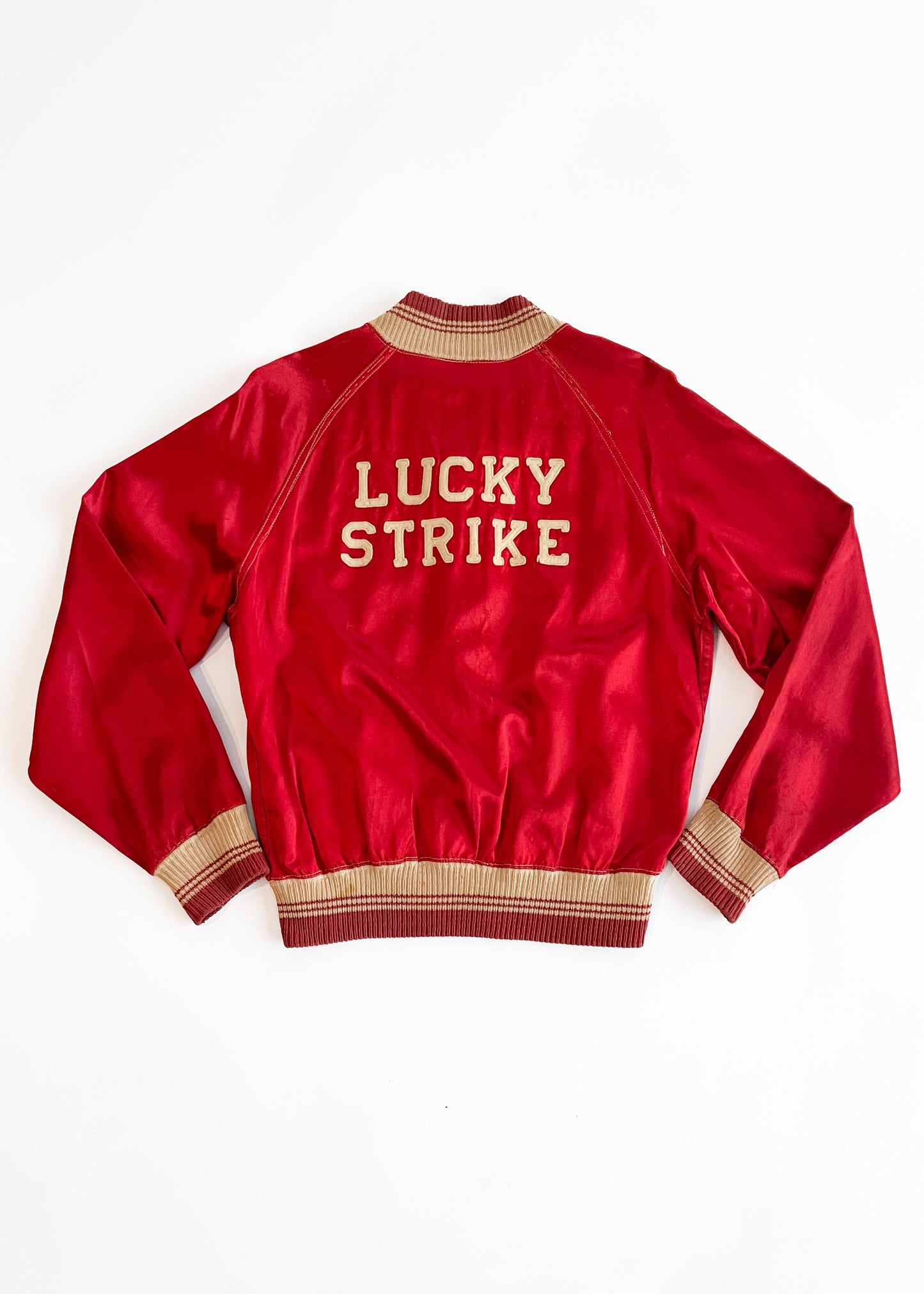 Vintage 1930s Lucky Strike Satin Jacket