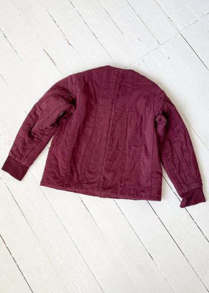 Vintage Aubergine Dyed Cotton Liner Jacket